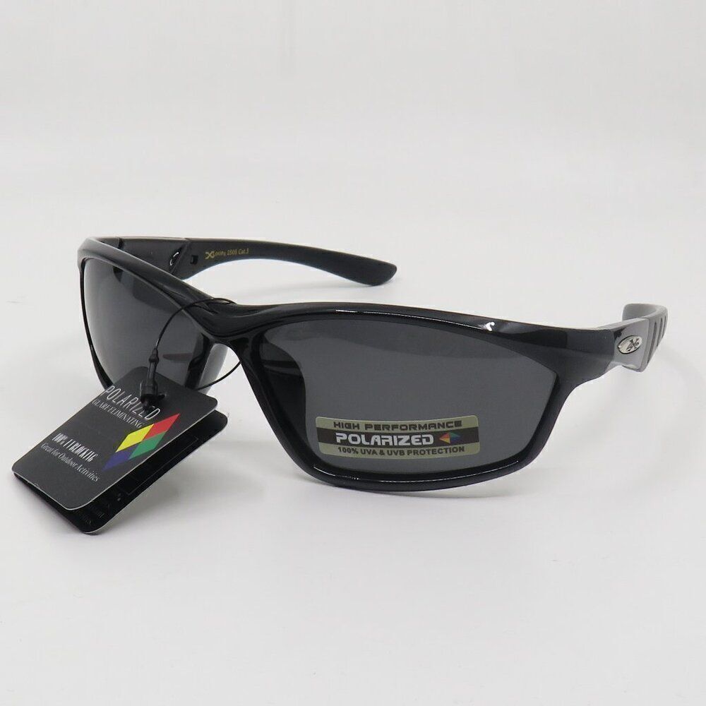 Polarized Xloop Glossy Black/Grey Men Sunglasses